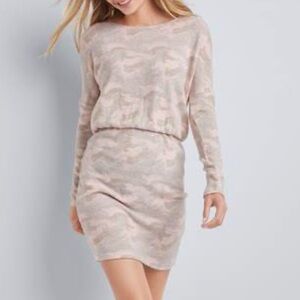 VENUS Cozy Hacci Camo Print Dress